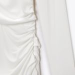 ZARA body on dress asymmetric long sleeve bridal wedding guest shower  mini Photo 10