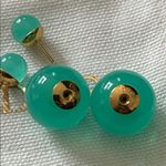 Christian Dior Dior DIORIVIERA DIOR TRIBALES EARRINGS Gold-Finish Metal Aquamarina Resin Pearl Photo 4