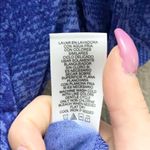 Elie Tahari  Snakeskin Blueberry Print High Low Top Photo 7