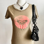 Roxy Green‎  Logo T Shirt Surf Vintage Graphic Tee Y2K 2000s Retro XS Photo 0