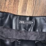 ZARA  belted high waisted faux leather black classic shorts blogger fav spring Photo 3