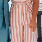 Pink Lily Striped Jumpsuit Photo 0