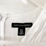 Saks 5th Avenue Saks Fifth Avenue White Tiered Gathered Cotton Midi Puff Sleeve Dress Medium Photo 6