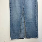 Levi's NWT Levi’s Premium Womens Denim Midi Skirt Sz 27 Light Wash Slit Front Photo 8