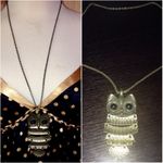 Anthropologie Anthro UO Brass OWL Pendant Necklace EUC Photo 4