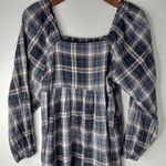 Universal Threads Universal Thread S Plaid Mini Dress Long Sleeved in Blue Photo 2