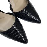 Jones New York Womens 9 Black Patent Leather Ankle Strap Heels Photo 5