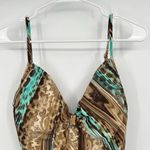 Womens Martini Sol One Piece Bathing Suit Small Cruise Beach Vacation Brown Photo 4