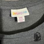 LuLaRoe  Gray Graphic Print T Shirt Womens 2XL All Over Print Casual Top Photo 8