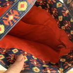 Vera Bradley Womens Tote Bag Navy Orange Geometric Quilted Snap Dual Handle Photo 4