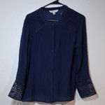 Counterparts Navy Blue Lace Detail Women's‎ Top Photo 0