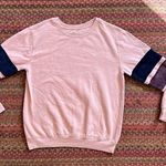 Cold Crush PINK COLLEGIATE  FLEECE SLEEVE STRIPE SWEATSHIRT Photo 0