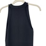 Good American  Ribbed Bodycon Mini Dress  V-Neck in Black Size 3 Large Going Out Photo 3