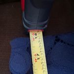 Monteau Los Angelas Navy Floral Lace Design Midi Cap Sleeves Dress Sz. S. Blue Photo 11