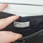 Babaton  Aritzia Black Vegan Fuax Leather Women 0 Super High Rise Straught‎ Pants Photo 5