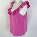 VERO MODA New Ruffle Trim V-Neck Tank Top Queeny Phlox Pink Size XS Photo 9