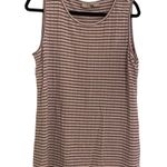 Chico's Chico’s Zenergy Pink Grey Striped Tank Top Round Neck Size 12/14 Photo 0