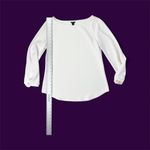 Ann Taylor  Cream White Long Sleeve Dressy Blouse Size Small Photo 2