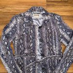 Vintage MICHAEL MICHAEL KORS purple snakeskin print cotton trench coat Photo 1