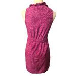 Loft Ann Taylor Ruffle Wrap Dress Pink Purple Cheetah Animal Print Fully Lined 0 Photo 10