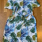OVI Tropical Print Belted Shirt Dress Size S Photo 4