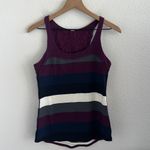 Lululemon Athletica Run First Base Rulu Light Top Pow Stripe Angel Wing / Plum 6 Photo 2