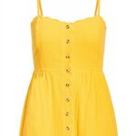 City Chic Yellow Sleeveless Scallop Button MIDI Dress Plus Size XSmall NWT Photo 3