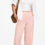 Madewell NWT  The Tall Easy Pull-On Pant in 100% Linen MSRP $108 Tall Large‎ Photo 0