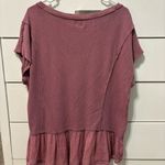 Urban Outfitters  Mauve Peplum Babydoll Top NWT Photo 2