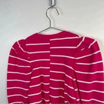 C/MEO COLLECTIVE  Pink And White‎ Striped Puff Sleeve Sweater Photo 4