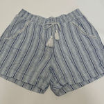 Briggs Linen Striped Short Blue Size M Photo 0