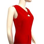 Anne Klein Red Lined Sleeveless Wool Blend Dress with Twisted Bodice Size 6 Photo 5