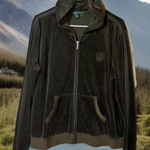 Ralph Lauren EUC‎ Y2K Lauren Active   Green Velour Track Jacket Hoodie-L Photo 0