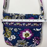 Vera Bradley Triple Zip Hipster Crossbody Bag Purse African Violet Quilted Photo 6