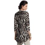 Chico's  Womens Jacket Size 1‎ Medium 8 Travelers Collection Tiger Striped NEW Photo 1