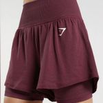 Gymshark NWOT  Vital Seamless 2.0 2-IN-1 Shorts Baked Maroon Marl Medium Sold Out Photo 5