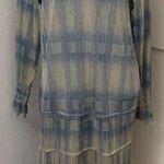 ZARA  Blue Metallic Dress Size Small S New NWT Long Sleeve RARE HTF GORGEOUS Photo 0