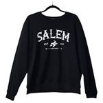 Salem Massachusetts EST 1692 Black Sweatshirt L Witchy Crewneck Sweatshirt Warm Size L Photo 0