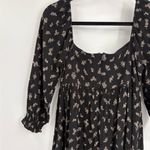 Altar'd State Altar’d State Black Puff Long Party Casual Sleeve Midi Square Neck Dress Small Photo 8