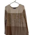 Karen Scott Women's Beige Colorblock Crewneck Pullover Sweater, Size XL Photo 1