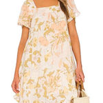 Rails  NWT Valentina citrus floral tiered dress large $188 Photo 0