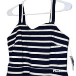 Old Navy  size small bodycon dress blue white striped sweetheart neckline new NWT Photo 2