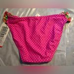 Hula Honey Women’s Medium Pink Polka Dot  Swim Bikini Bottom NWT Photo 1