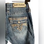 Rock Revival  Peri Jeans Easy straight Embellished Distressed Frayed hem 26 Photo 3