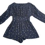 Free People  Women’s Love Grows Floral Print Romper Size S Puff Sleeves Photo 6