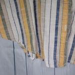 Unique spectrum  3/4 sleeve100% cotton casual button-down striped shirt Photo 5