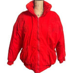 Diana Marco Red Oversized Puffer 80s Vintage Jacket/Coat Cotton Women size 16 Photo 0