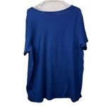 Quacker Factory  Blue American Flag Rhinestone Short Sleeve Top Size 1X Photo 6