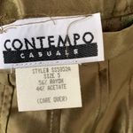 Contempo Casuals Vintage  Pleated Metallic Bronze Mini Skirt size 5 Photo 3