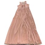BCBGMAXAZRIA  Dress Womens 12 Pink Misty Pleated Lace Back Maxi‎ Photo 0